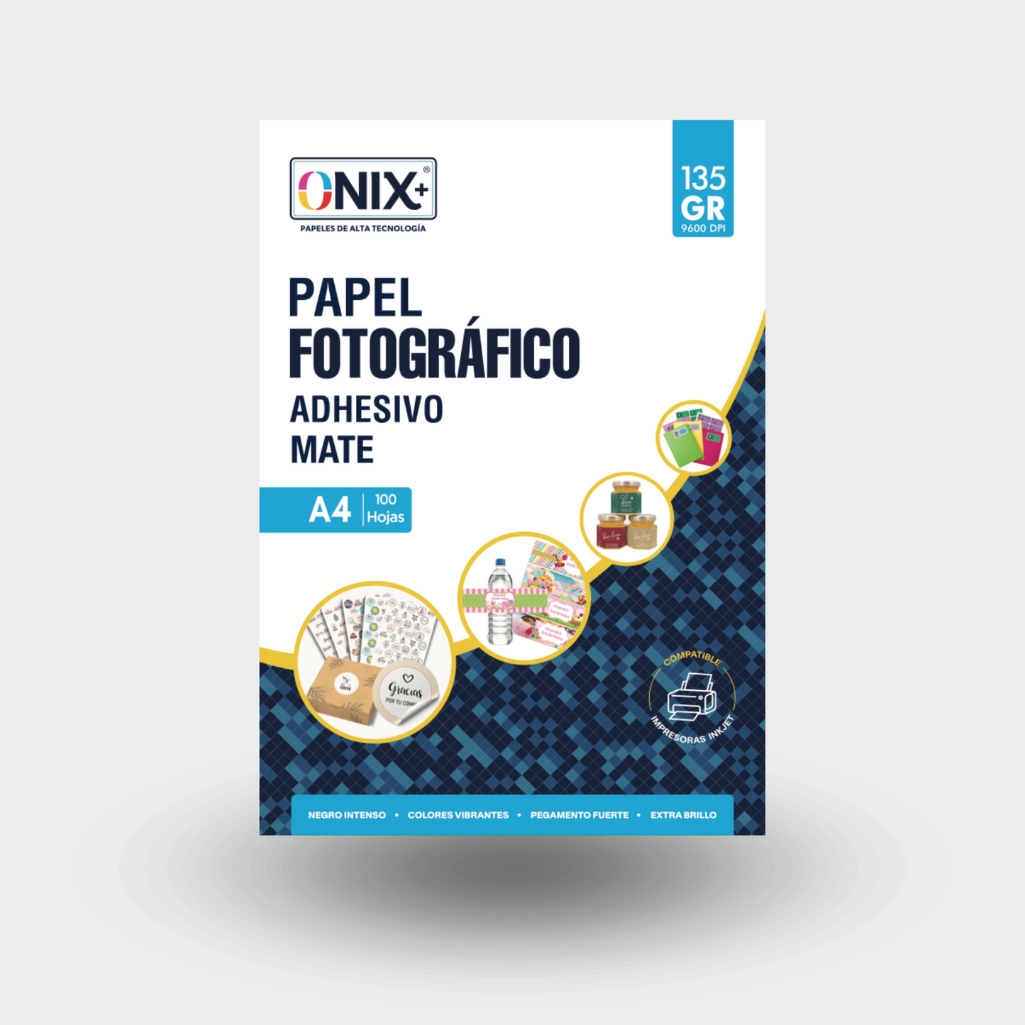 PAPEL FOTOGRAFICO ADHESIVO MATE 135G/M * A4 - 100 HOJAS