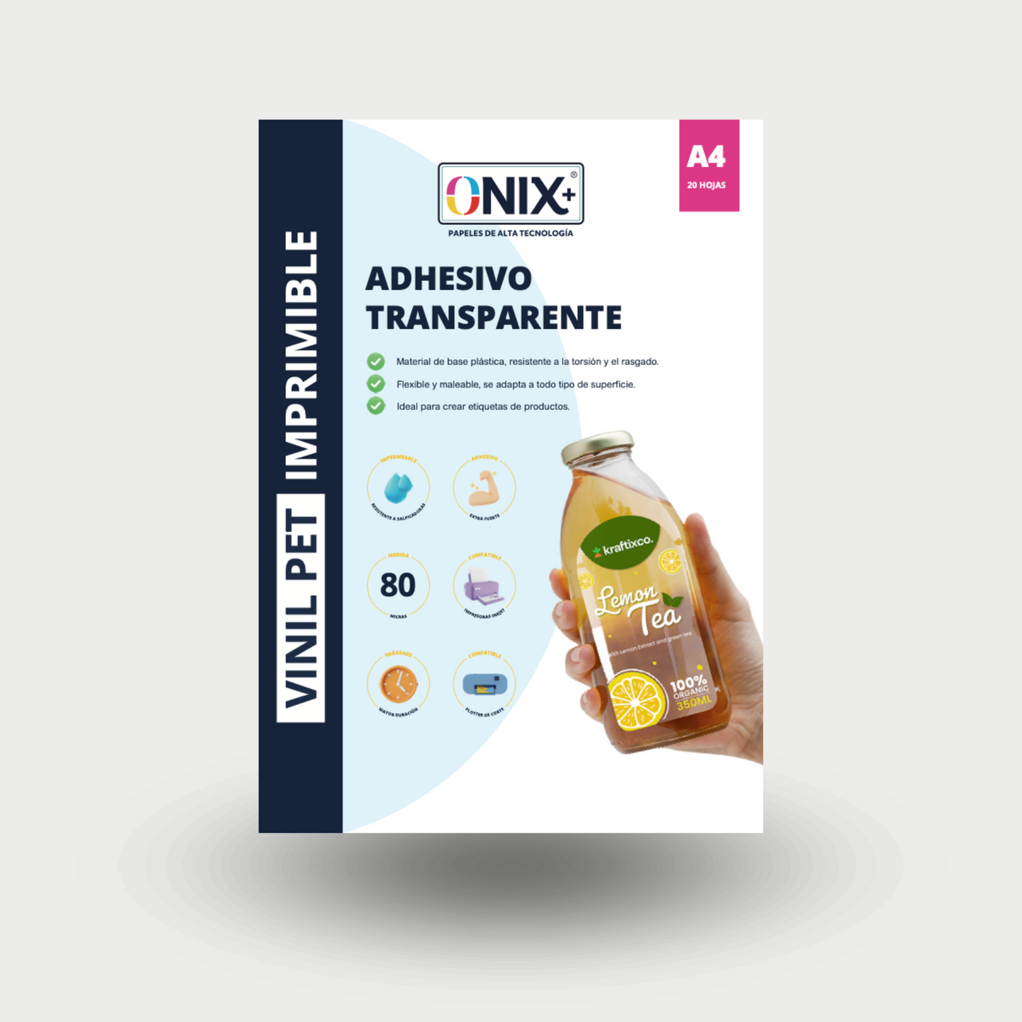ADHESIVO TRANSPARENTE * A4 - 20 HOJAS