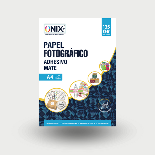 PAPEL FOTOGRAFICO ADHESIVO MATE 135G/M * A4 - 20 HOJAS
